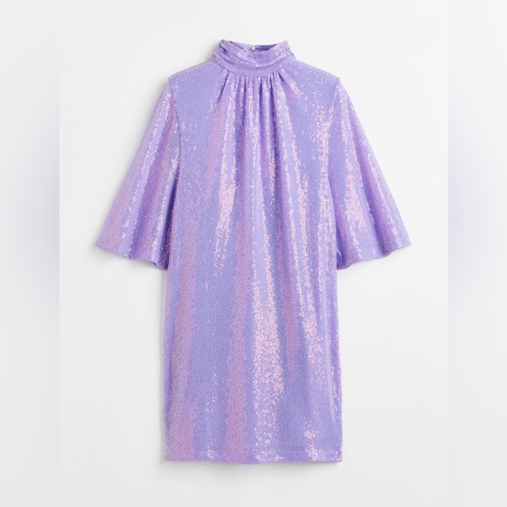 NEW LILAC SEQUIN DRESS WITH KEYHOLE ON THE BACK
